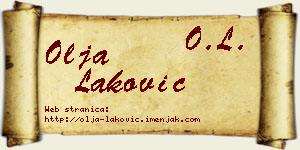 Olja Laković vizit kartica